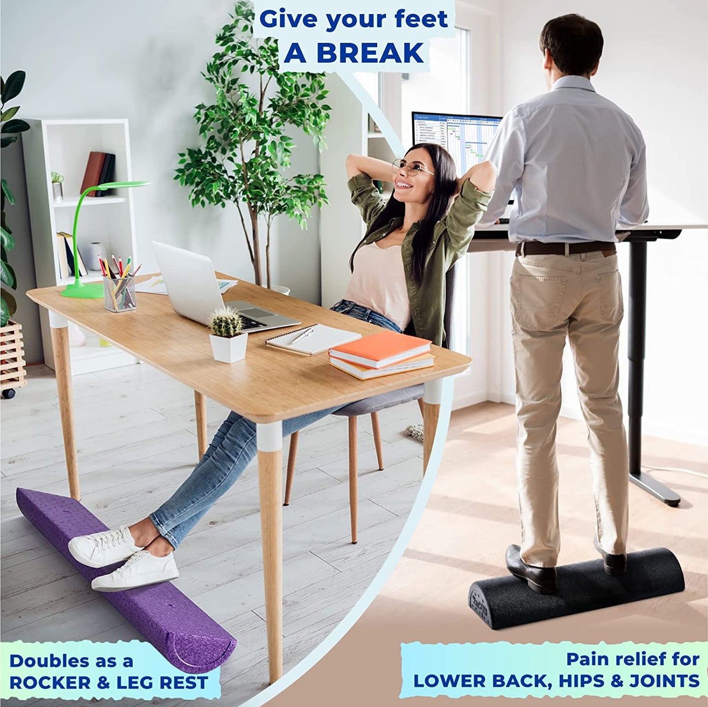 Yes4All High Density Half Round Foam Roller