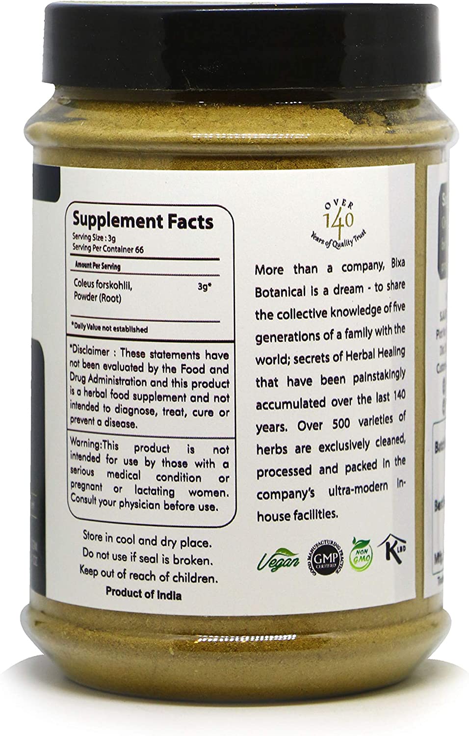 bixa BOTANICAL Coleus Root Powder