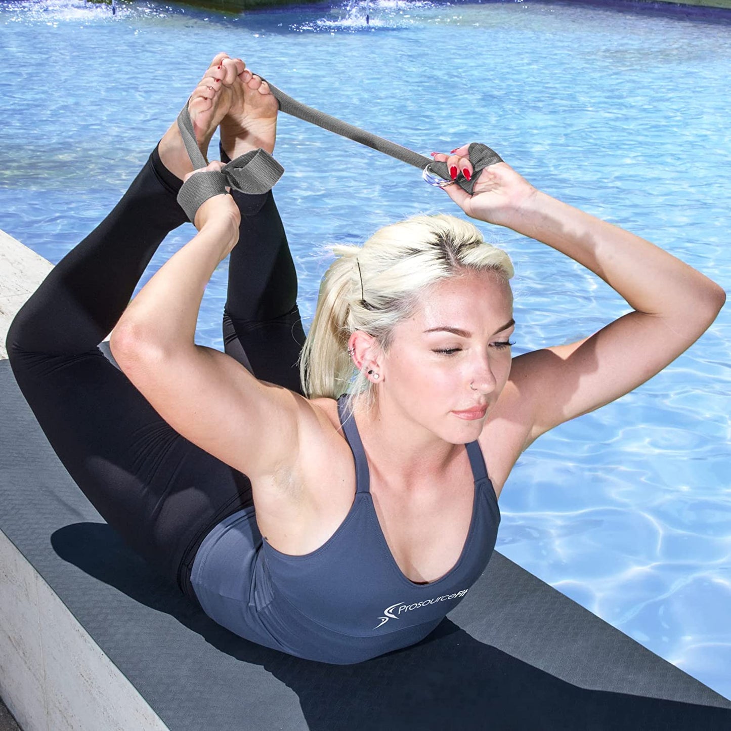 Prosource Fit Metal D-Ring Yoga Strap