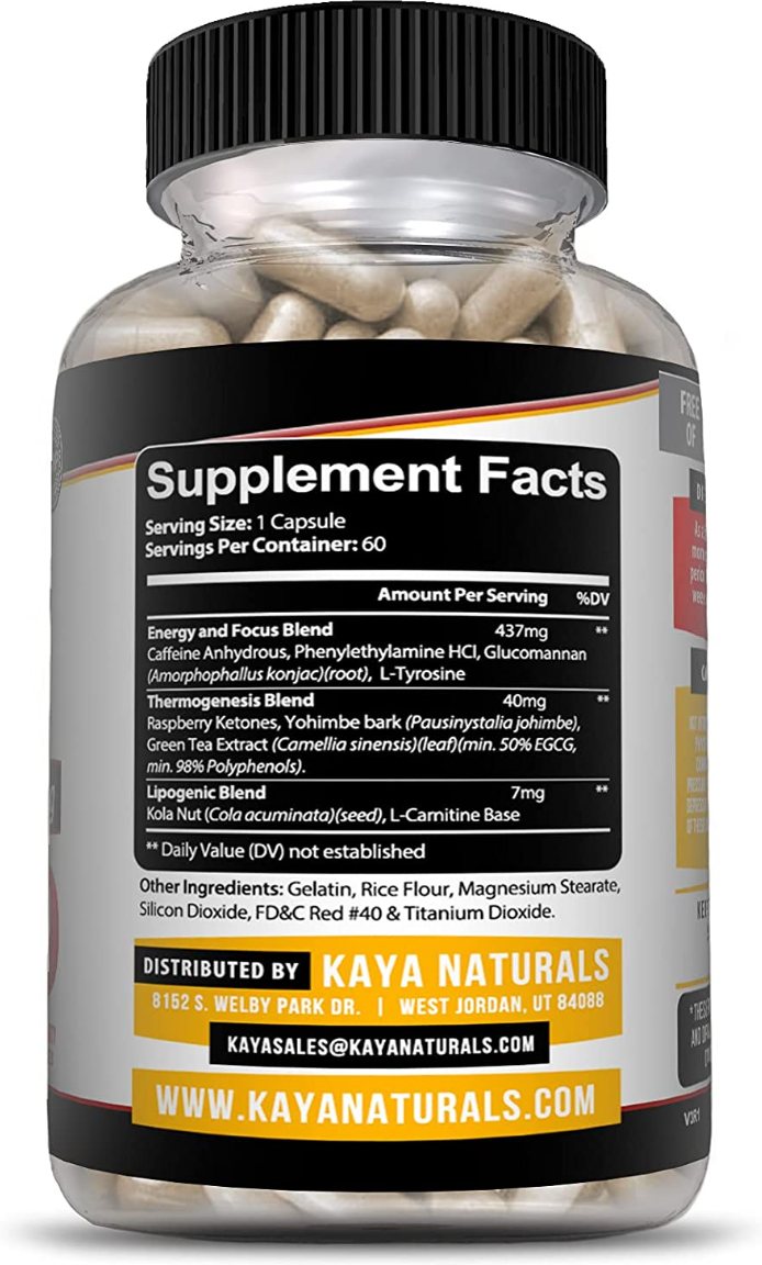 Kaya Naturals Oxy Burn - Weight Loss Pills