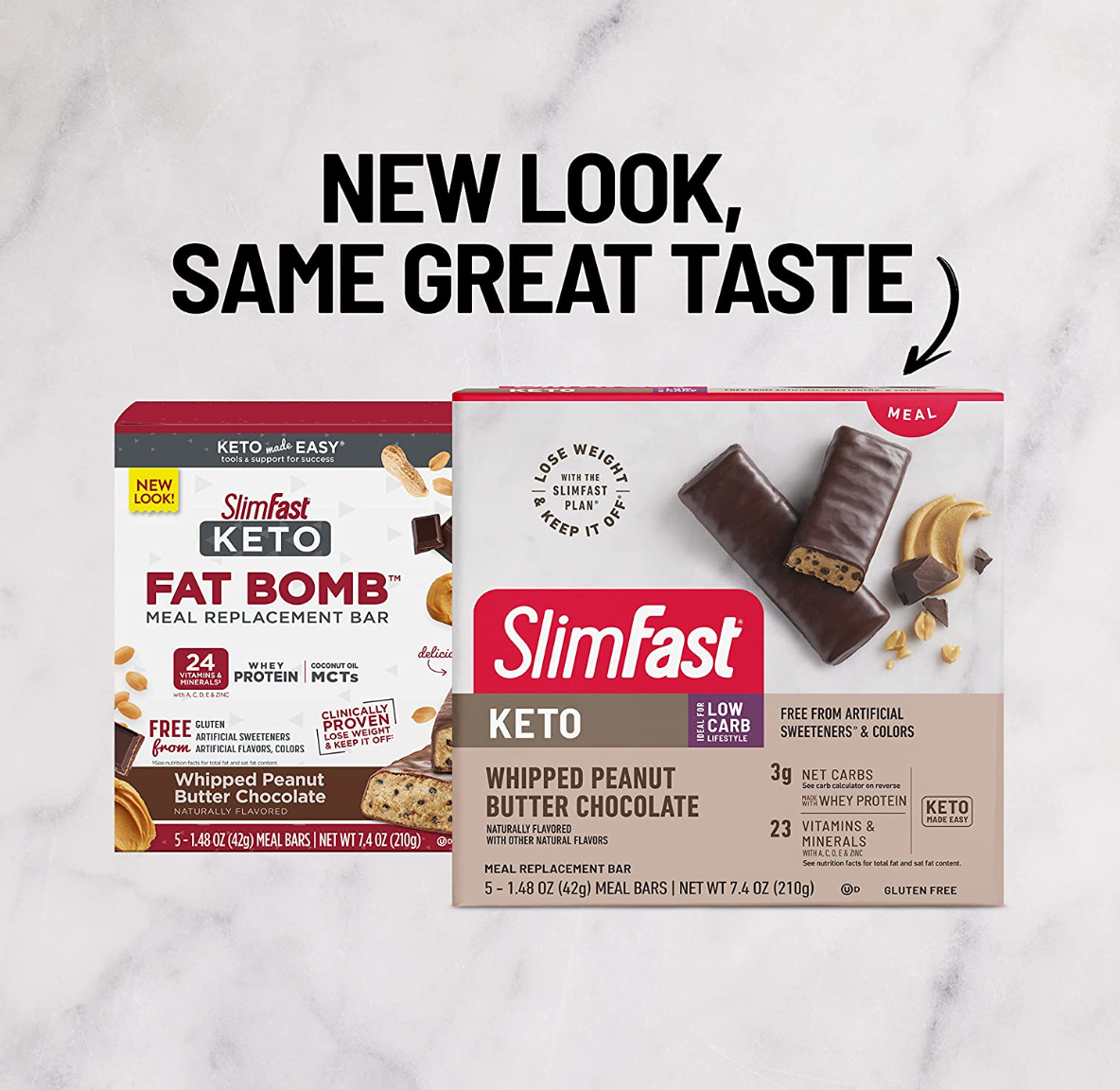 SlimFast Low Carb Meal Replacement Whey Protein Bar
