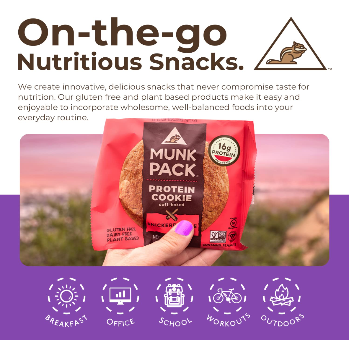 Munk Pack Soft Baked Protein Cookie - Variety Pack of 6