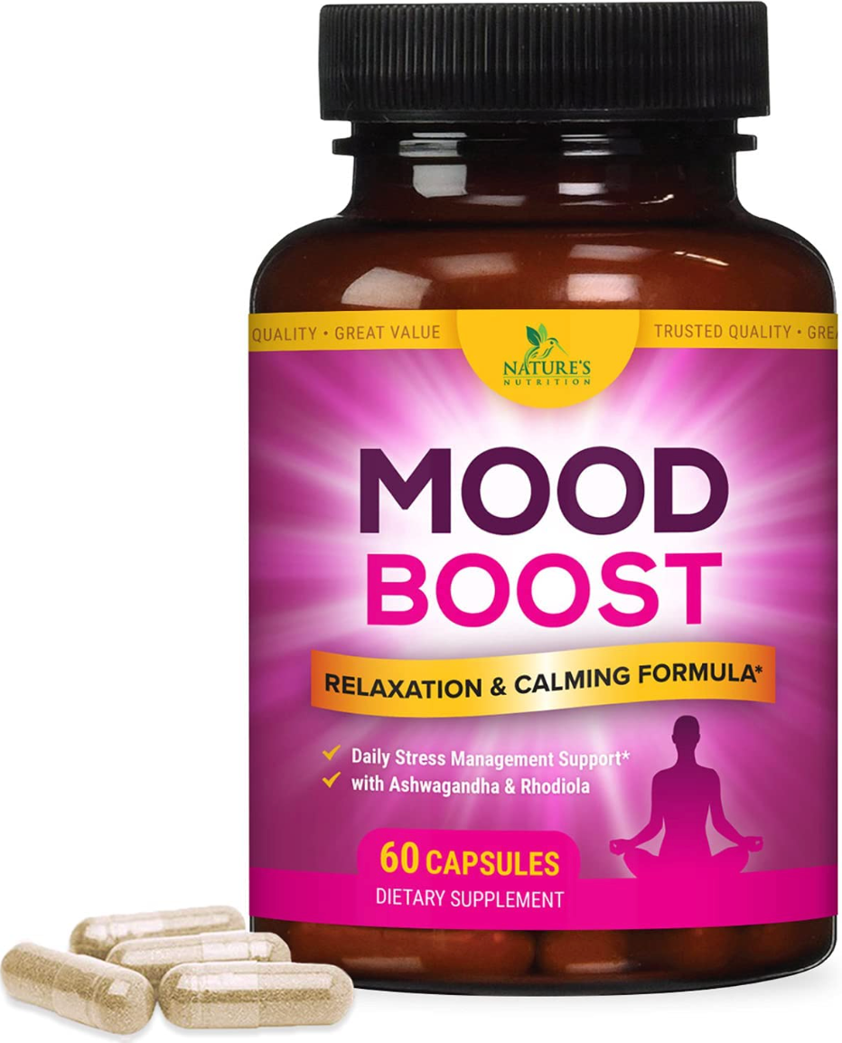 Stress Support & Mood Boost Herbal Supplement