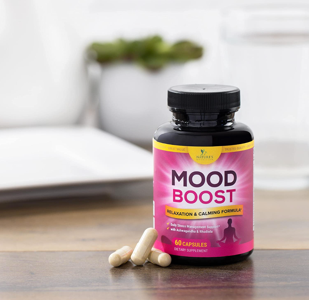 Stress Support & Mood Boost Herbal Supplement