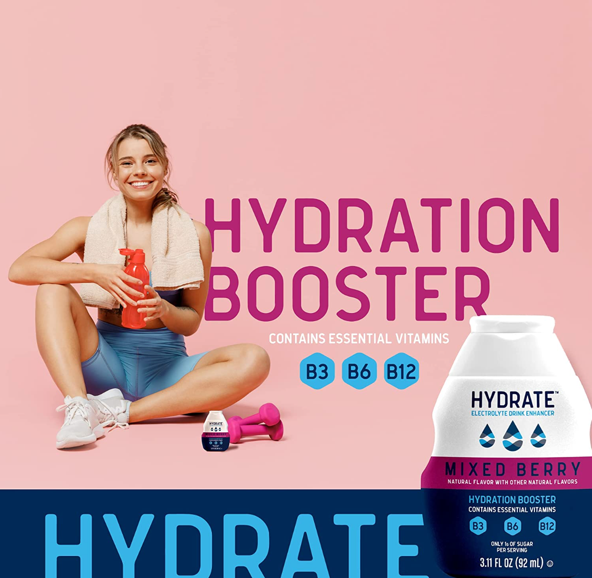 Hydrate Electrolyte Liquid Drink Enhancer Drops