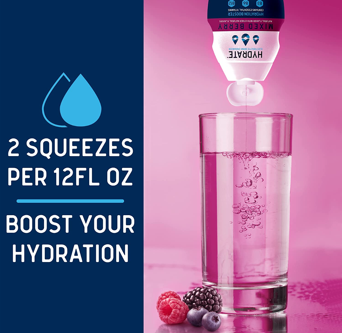 Hydrate Electrolyte Liquid Drink Enhancer Drops