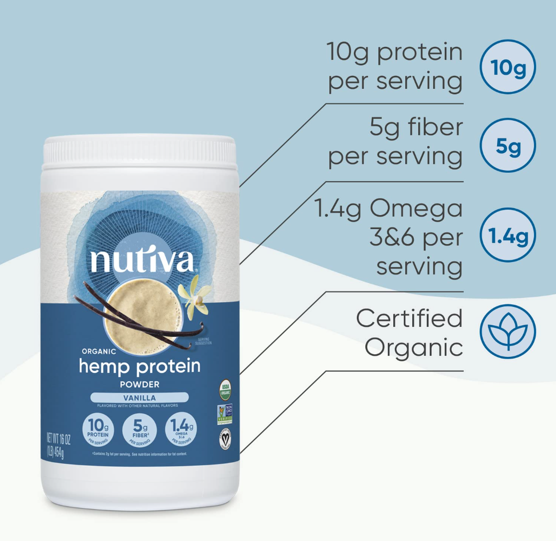 Nutiva Organic Cold-Pressed Hemp Seed Protein Powder