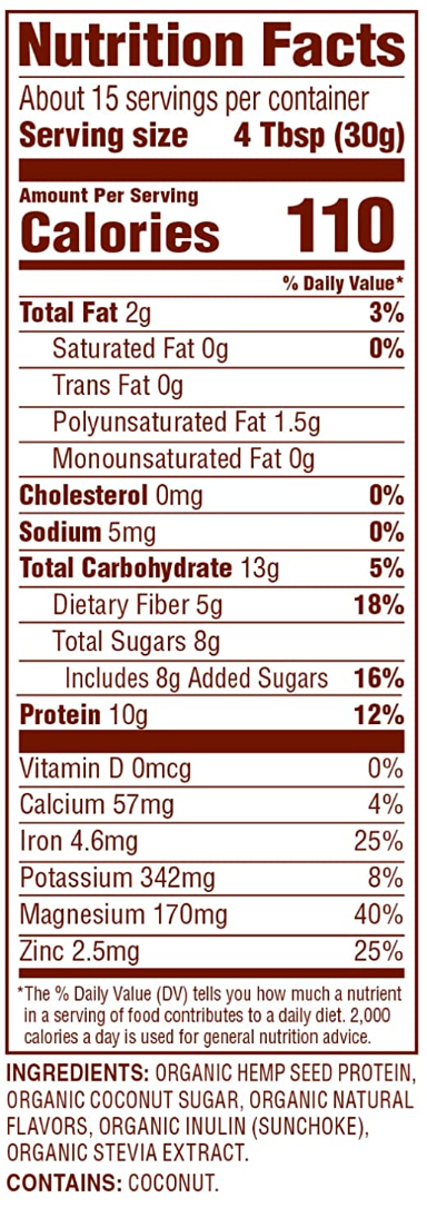 Nutiva Organic Cold-Pressed Hemp Seed Protein Powder