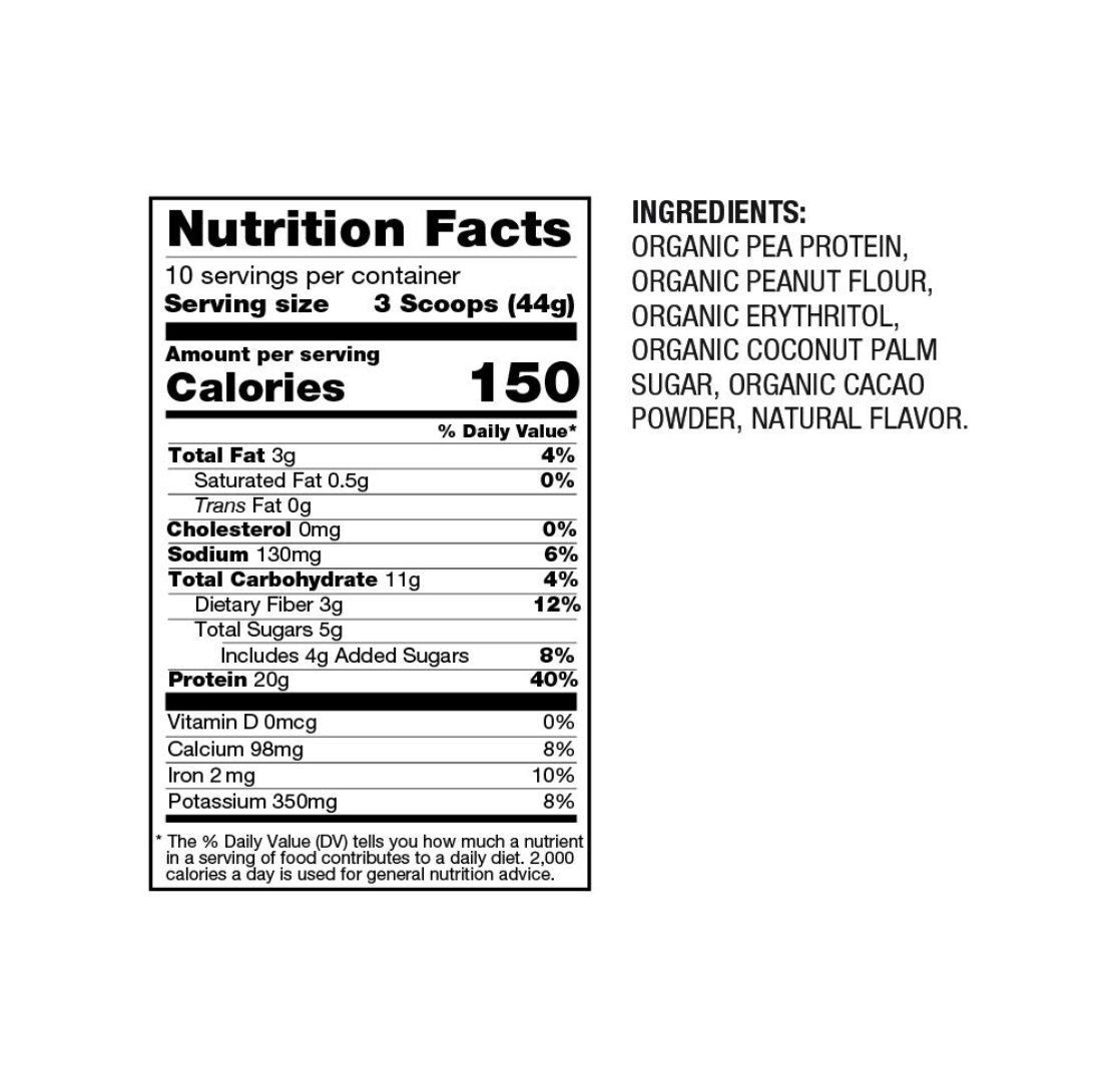 PBfit Vegan Organic Chocolate Plus Powder