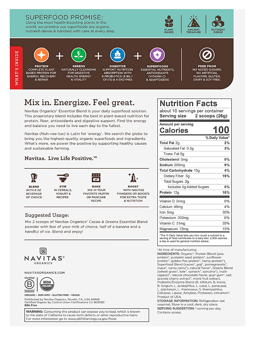 Navitas Organics Essential Superfood Protein Blend