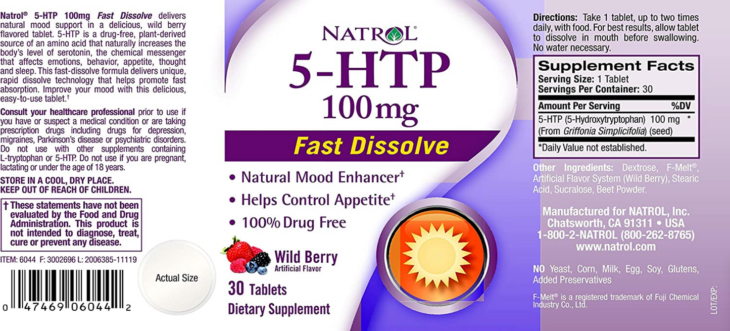 Natrol 5-HTP Fast Dissolve Tablets