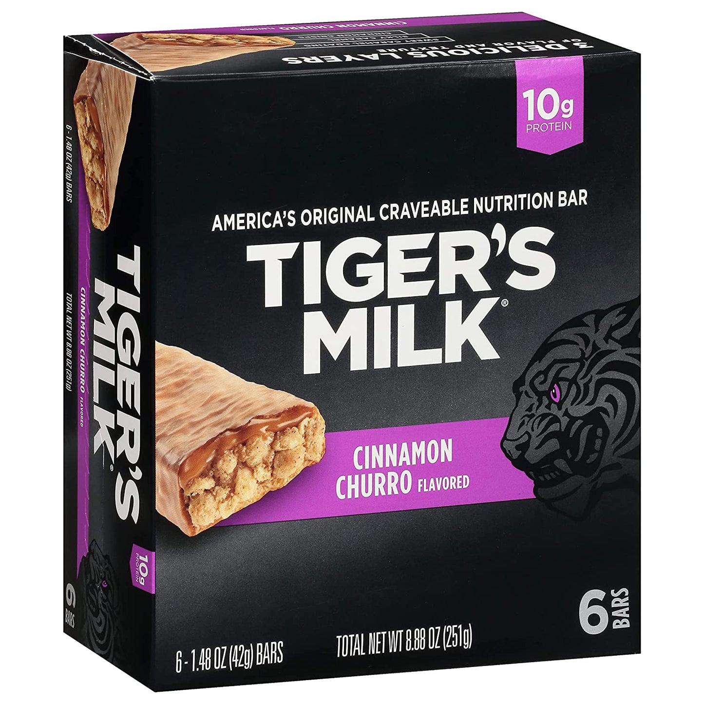 Tiger's Milk Cinnamon Churro Flavored Protein Bar