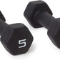 CAP Barbell Black Neoprene Coated Dumbbell Weights