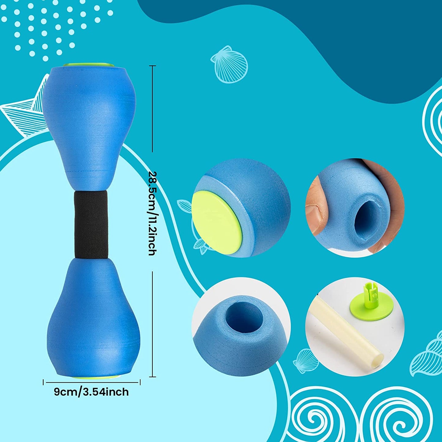 SDUSEIO 1 Pair Aquatic Exercise Dumbells