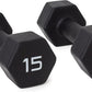 CAP Barbell Black Neoprene Coated Dumbbell Weights