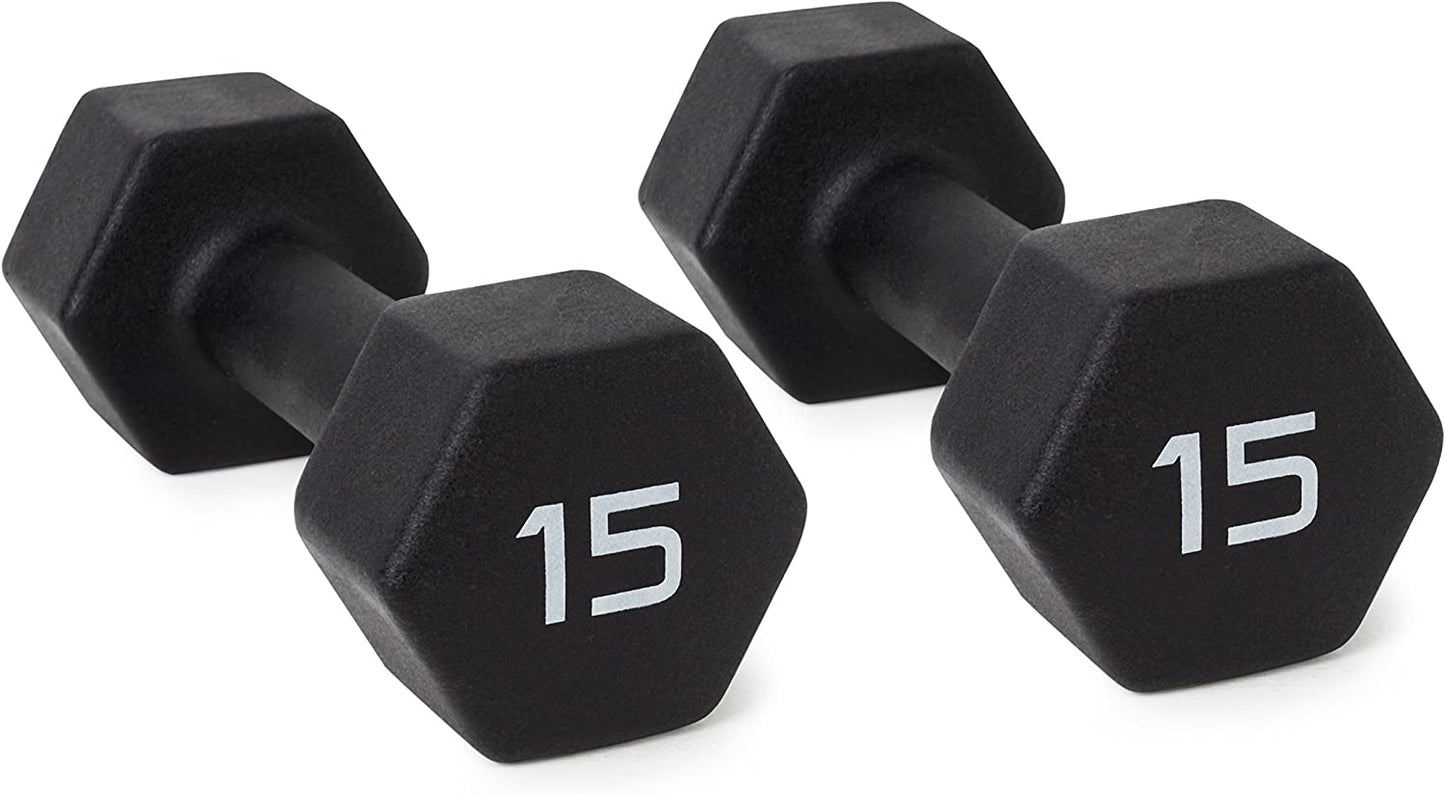 CAP Barbell Black Neoprene Coated Dumbbell Weights