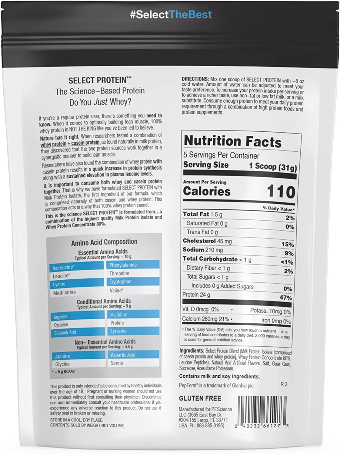 PEScience Select Low Carb Protein Powder