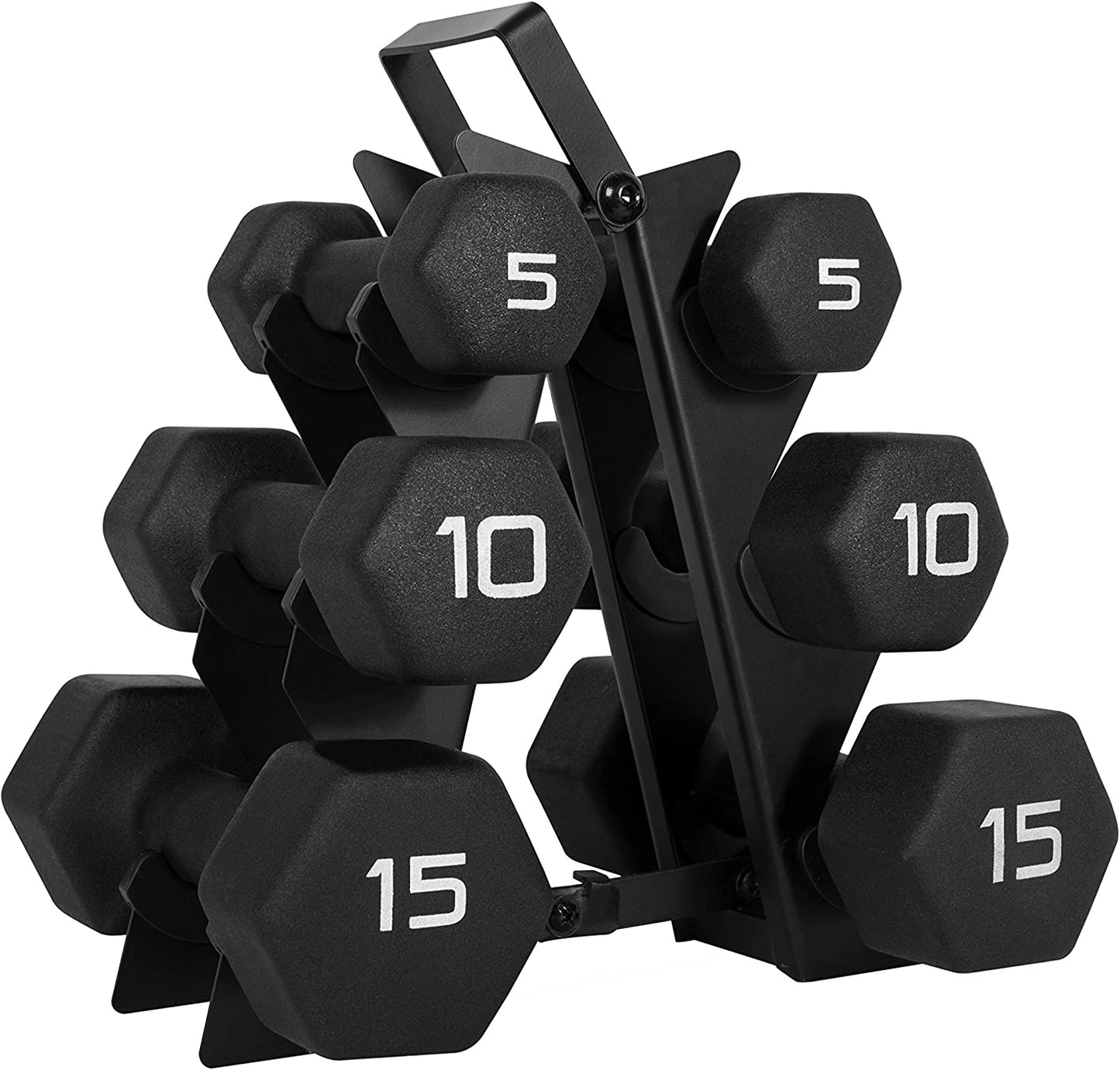 CAP Barbell Black Neoprene Coated Dumbbell Weights