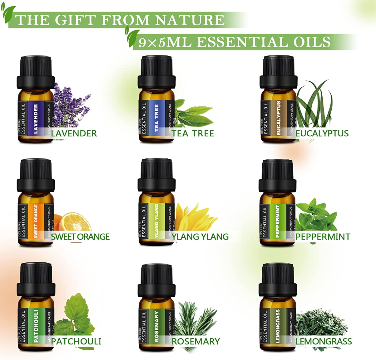 Organic Essential Oils Set