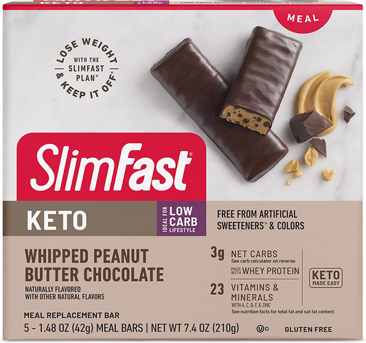 SlimFast Low Carb Meal Replacement Whey Protein Bar